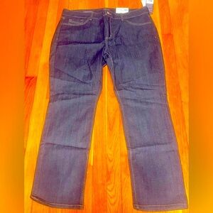 🇺🇸 NWT NYDJ Marilyn Straight Leg Jeans Plus Size 18W Color Dark Enzyme